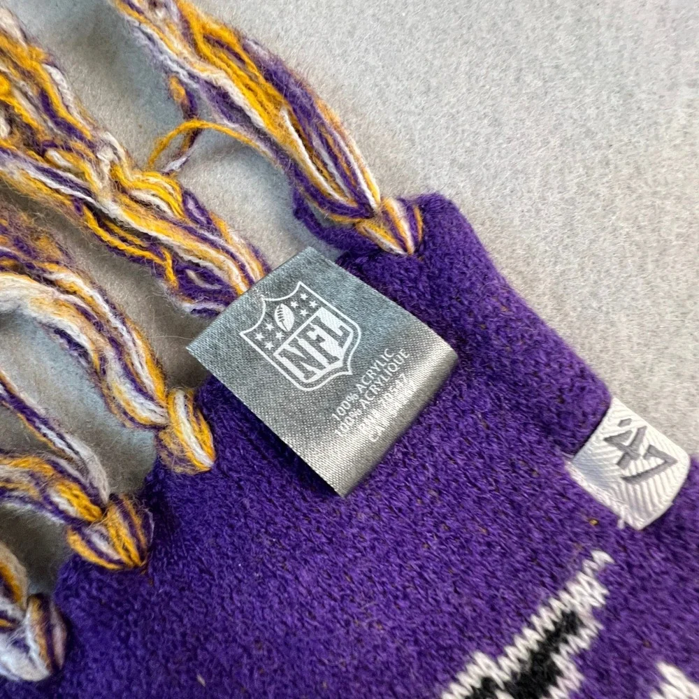 47 Brand Minnesota Vikings Scarf Skol Purple NFL Football Winter Fan Gear Thor